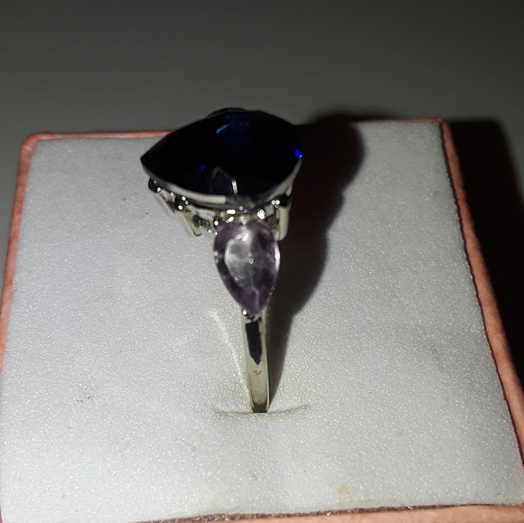 Sapphire and amethyst ring size 6, brand new - Picture 3 of 4